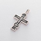Серебряный православный крест (чернение) 132709 от ювелирного магазина Оникс - 3