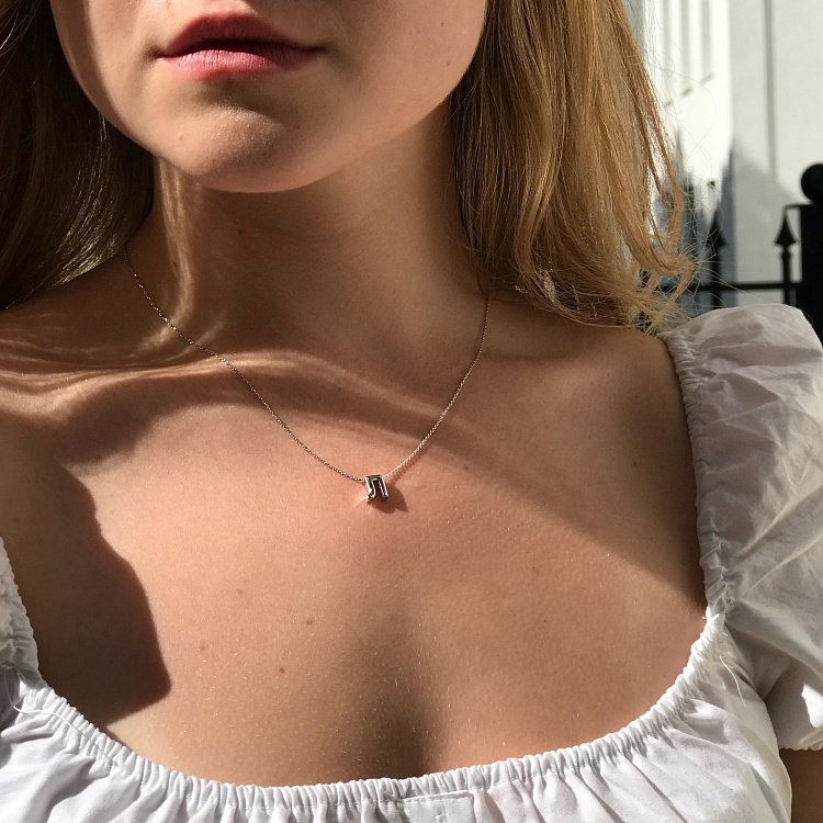 Золоте кольє з буквою Л кол01316л від ювелірного магазину Онікс - 4