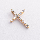 Крестик в желтом золоте с бриллиантами пб0362nl от ювелирного магазина Оникс