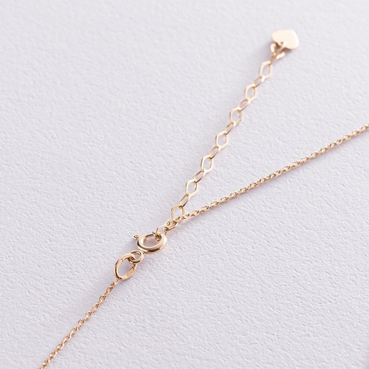 Кольє "Закохані серця" в жовтому золоті кол01988 від ювелірного магазину Онікс - 3