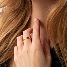 Золотое кольцо без камней к06214 от ювелирного магазина Оникс - 8