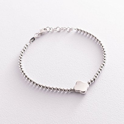 Браслет "Конюшина" з білого золота б02661