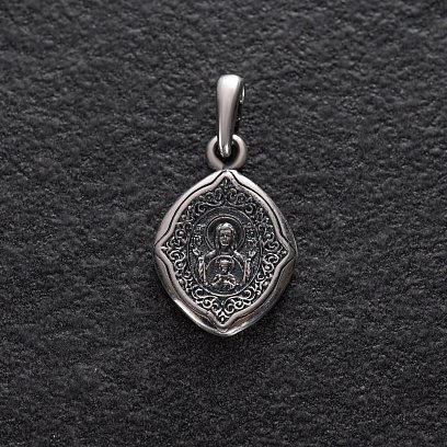 Серебряная ладанка "Образок Божией Матери "Знамение" 132968 №4
