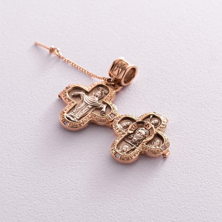 Золотий мощевик з фіанітами 7041478 від ювелірного магазину Онікс - 5