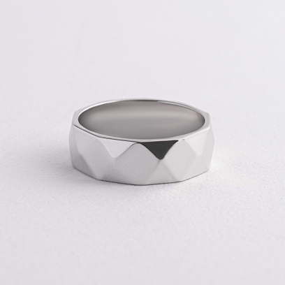 Серебряное кольцо "Ромбы" 7097