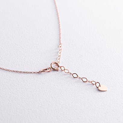 Колье с одним фианитом (красное золото) кол02276 №6