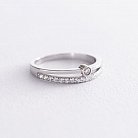 Серебряное кольцо с фианитами 112584 от ювелирного магазина Оникс