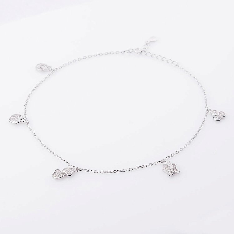 Срібний браслет на ногу з фіанітами 14931 від ювелірного магазину Онікс - 7