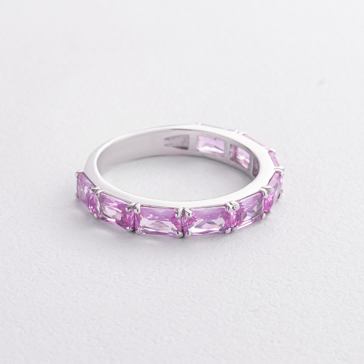 Срібна каблучка (рожеві сапфіри) 1954/1р-PSPH від ювелірного магазину Онікс - 2