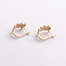 Серьги "Agnes" в желтом золоте с09715 от ювелирного магазина Оникс - 2