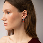 Серьги с кораллом (белое золото) с08741 от ювелирного магазина Оникс - 5