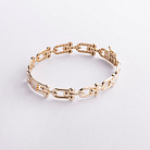 Жорсткий браслет "Фантазія" у жовтому золоті б05834 от ювелирного магазина Оникс - 2