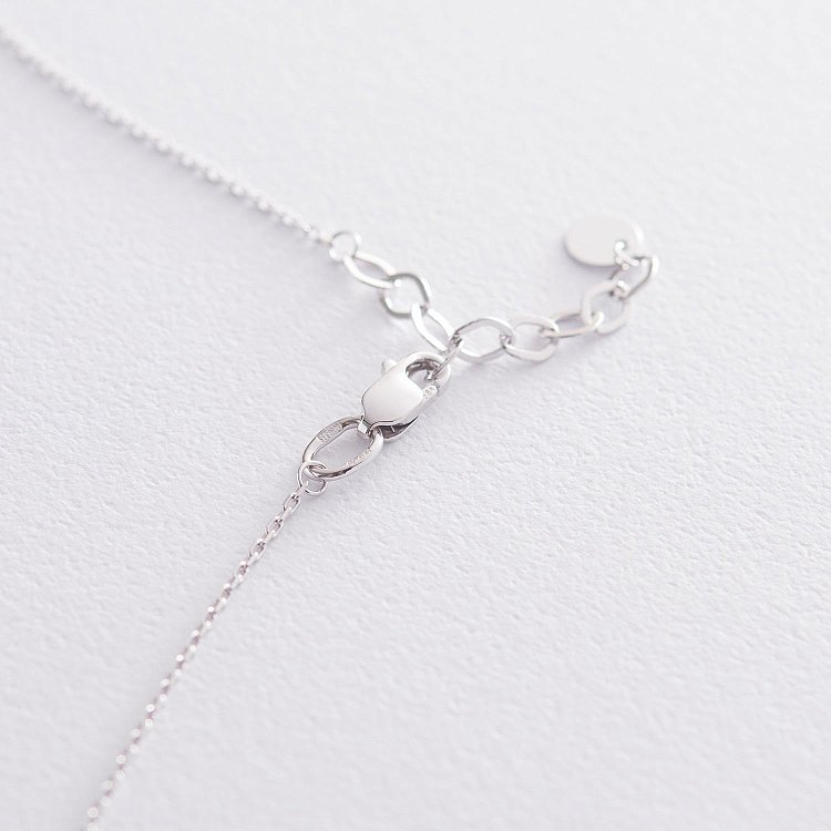 Колье "Капельки" в белом золоте кол01620 от ювелирного магазина Оникс - 5