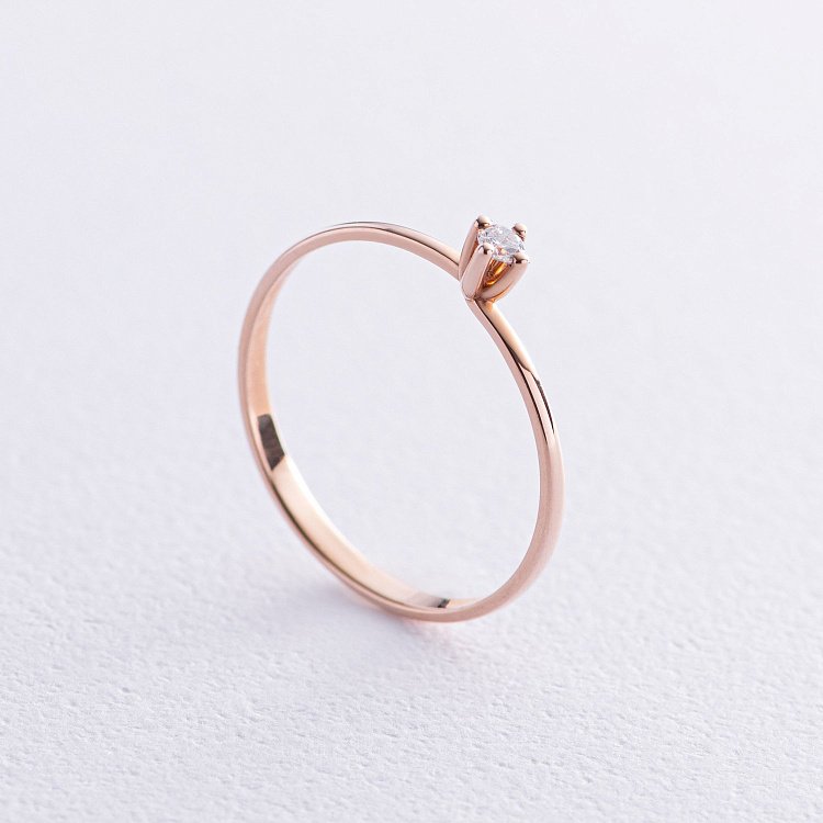 Заручальна золота каблучка з діамантом 24462421 Заручальна золота каблучка з діамантом 24462421 від ювелірного магазину Онікс