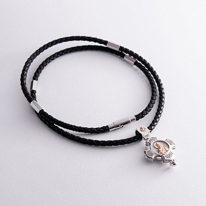 Золотой крест - мощевик 123241100 №2