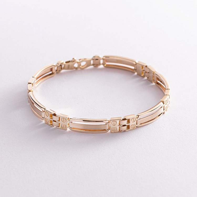 Чоловічий браслет у жовтому золоті б05006 від ювелірного магазину Онікс