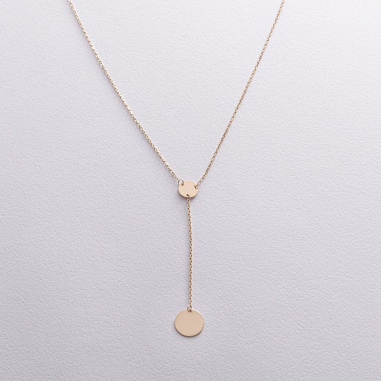 Золотое колье "Монетки" (возможна гравировка) кол01478 от ювелирного магазина Оникс - 8