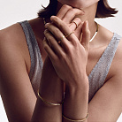 Золотое кольцо в стиле минимализм к05332 от ювелирного магазина Оникс - 20