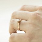 Золотое помолвочное кольцо (фианит) к05785 от ювелирного магазина Оникс - 5