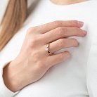 Помолвочное кольцо в красном золоте (фианит) к06093 от ювелирного магазина Оникс - 1