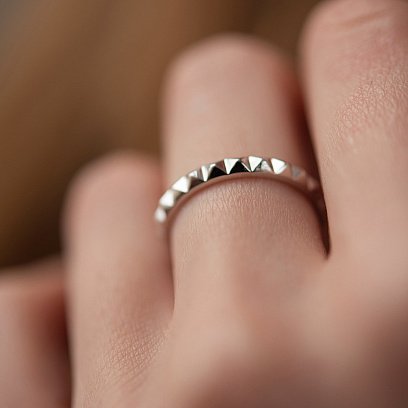 Кольцо "Mona" в белом золоте к07433 №5