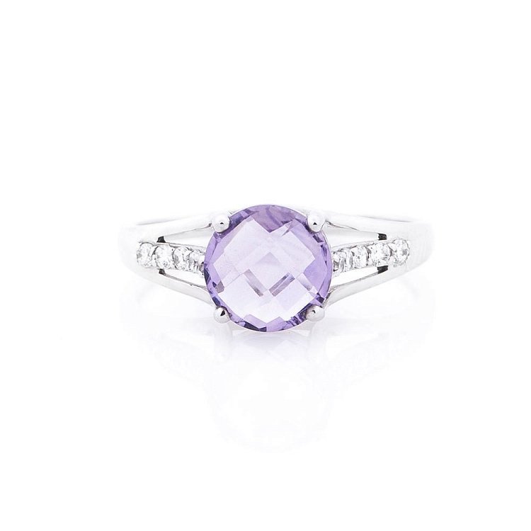 Золотое кольцо с аметистом и фианитами 14034076 от ювелирного магазина Оникс - 4