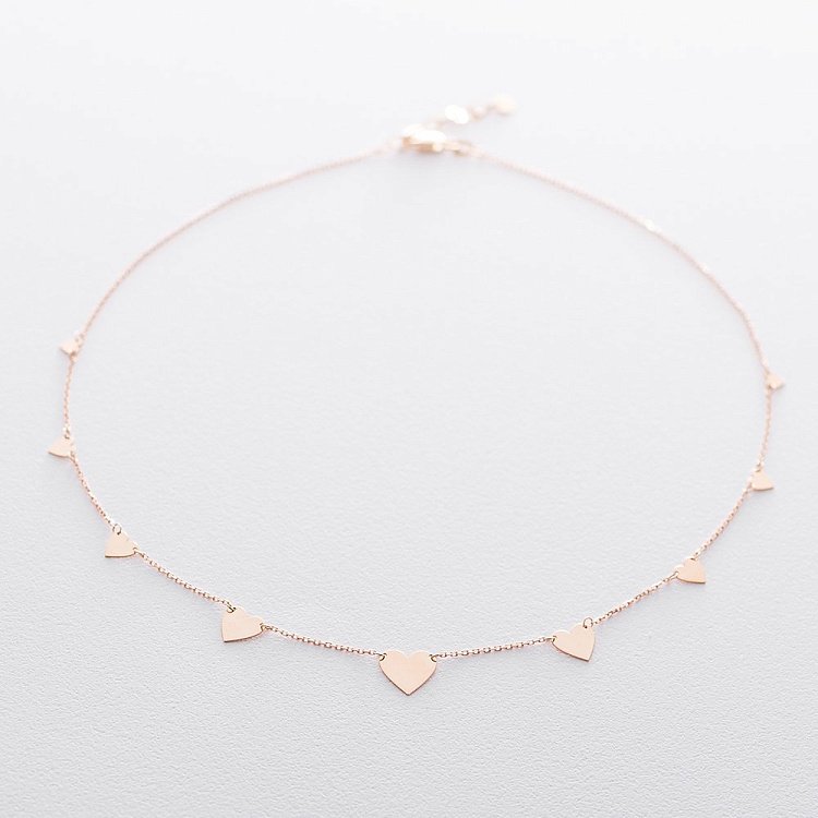 Золотое колье "От сердца к сердцу" кол01444 от ювелирного магазина Оникс