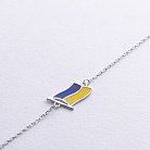 Браслет "Прапор України" в сріблі (синя і жовта емаль) 141716 от ювелирного магазина Оникс - 2