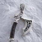 Срібний кулон "Секіра Перуна" з ебеном 1124 от ювелирного магазина Оникс - 7