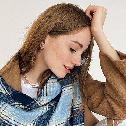 Срібні сережки "Кульки" 121532 №4