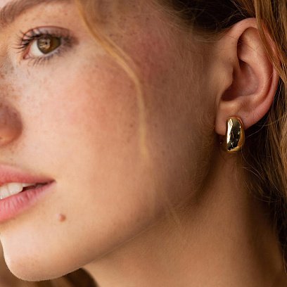 Серьги в желтом золоте "Грация" с06690 №9