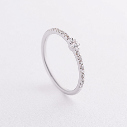 Заручальна золота каблучка з діамантами кб0599ri