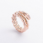 Кольцо "Змея" в красном золоте (фианиты) к08462 от ювелирного магазина Оникс