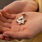 Кулон "Зірка Давида. Символ CHAI" у червоному золоті (діаманти) 1118 от ювелирного магазина Оникс - 1