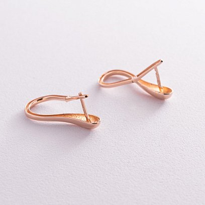 Золотые серьги "Капельки" с07722 №4