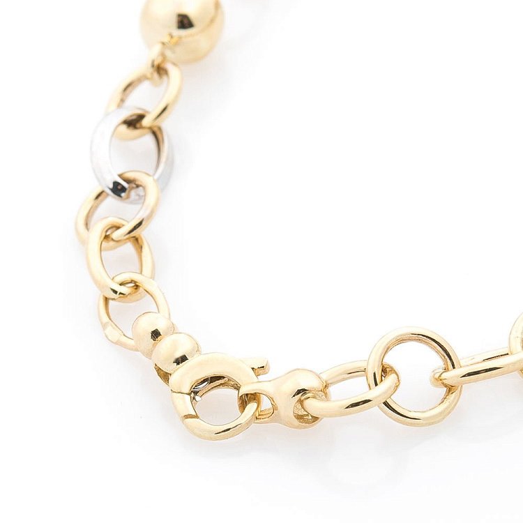 Золотий браслет з сердечками б03443 від ювелірного магазину Онікс - 2