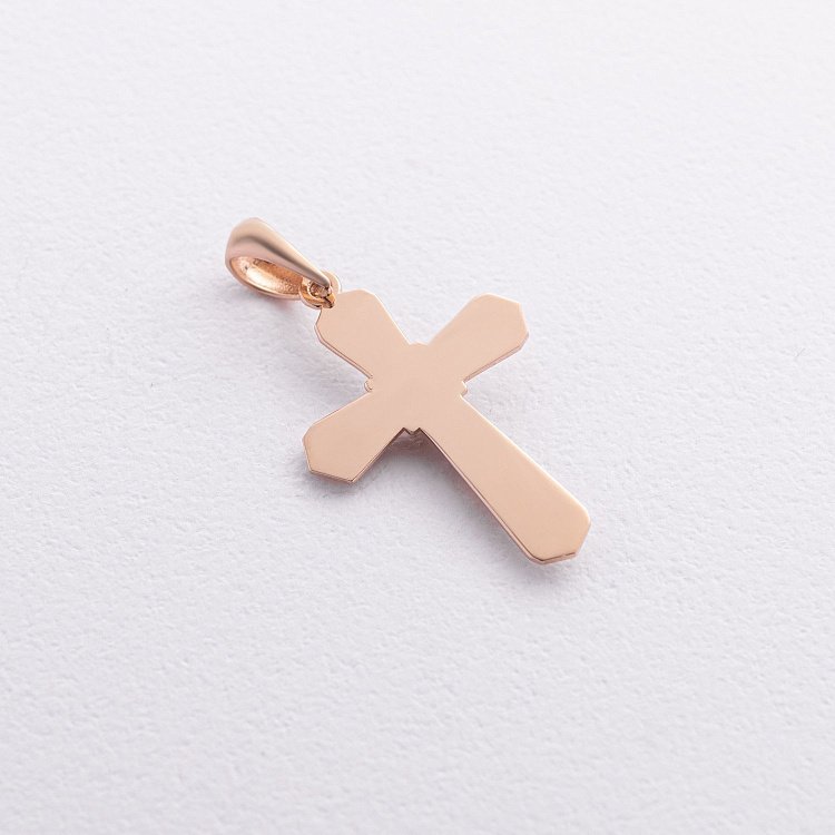 Хрестик із розп'яттям (червоне, біле золото) п03999 від ювелірного магазину Онікс - 1