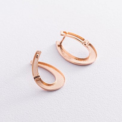 Золоті сережки "Крапельки" с07409 №6