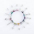 Срібні сережки-пусети з корундом рубіном нано 6 мм 121977 от ювелирного магазина Оникс - 6