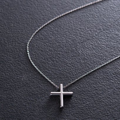Кольє з хрестиком у сріблі 181266 №9