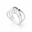 Серебряное кольцо "Клевер" (эмаль) 112046 от ювелирного магазина Оникс