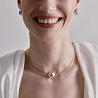 Серебряное колье с шариком 18056 от ювелирного магазина Оникс - 4