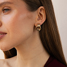 Сережки "Jessica" у жовтому золоті с09683 от ювелирного магазина Оникс - 4