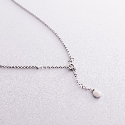 Серебряное колье "Сердечко" с фианитом 1087 №4