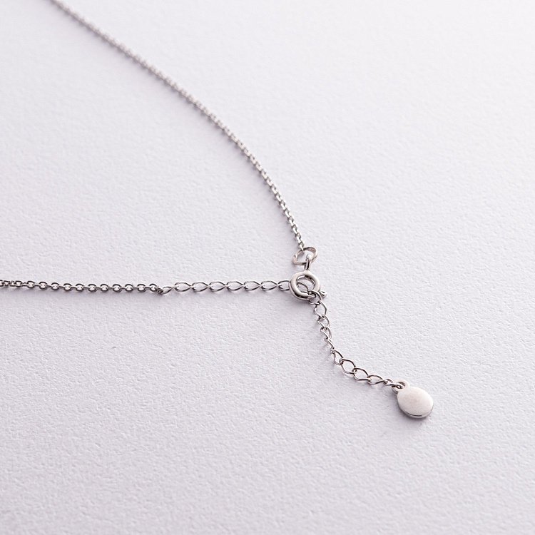 Серебряное колье "Сердечко" с фианитом 1087 от ювелирного магазина Оникс - 4