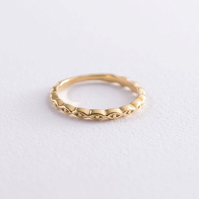 Серебряное кольцо с позолотой 112531