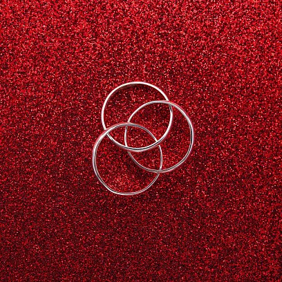 Серебряное кольцо "Круговорот" (тройное) 112554 №18