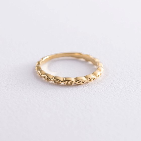 Серебряное кольцо с позолотой 112531