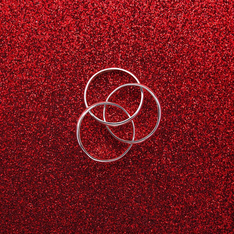 Серебряное кольцо "Круговорот" (тройное) 112554 от ювелирного магазина Оникс - 25