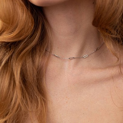 Колье "Карен" в белом золоте кол02348 №4